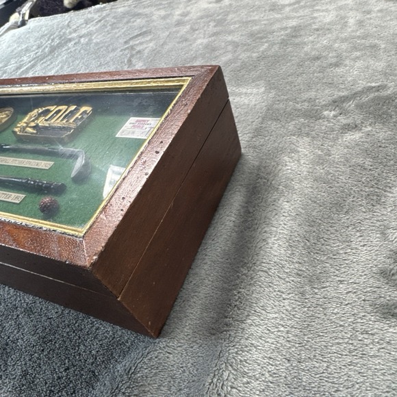 History of Golf Collectible Shadow Box Wood Framed Hanging Display Case - Picture 6 of 13